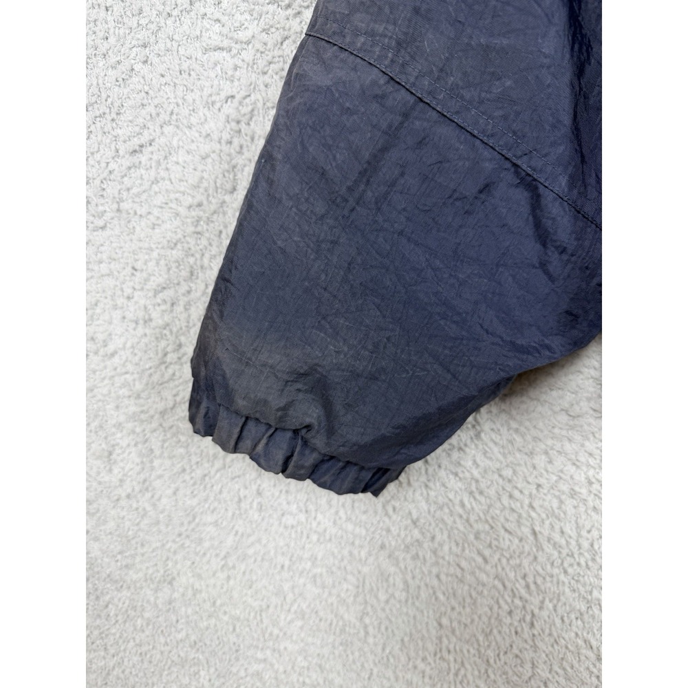 VTG Adidas 90s Trefoil Quilted Puffer Blue Bomber Jacket Size L Baggy Run DMC - Picture 6 of 10